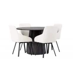 Rundt Spisebordssæt Lanzo med stole Rosie
