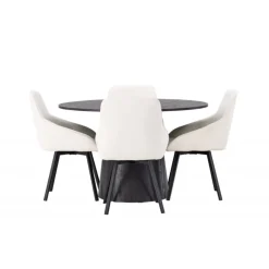 Rundt Spisebordssæt Lanzo med stole Rosie