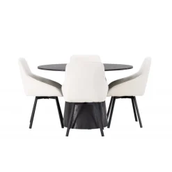 Rundt Spisebordssæt Lanzo med stole Rosie