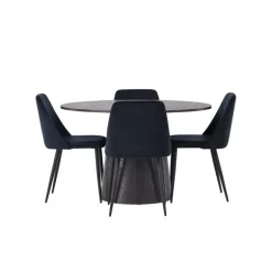 Rundt Spisebordssæt Lanzo med stole Night