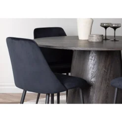 Rundt Spisebordssæt Lanzo med stole Night