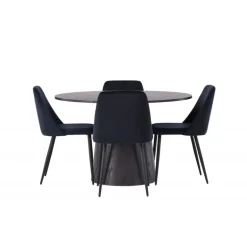 Rundt Spisebordssæt Lanzo med stole Night