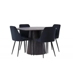 Rundt Spisebordssæt Lanzo med stole Night