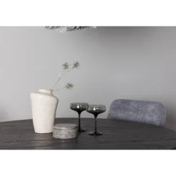 Rundt Spisebordssæt Lanzo med stole Rosie - Sort og Grå