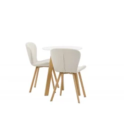 Rundt Spisebordssæt Leonora med 2 x Lilja spisebordstole