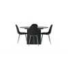 Rundt Spisebordssæt Matilda med stole Polar - Sort