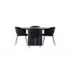 Rundt Spisebordssæt Matilda med stole Selma - Sort
