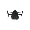 Rundt Spisebordssæt Matilda med stolene Polar - Sort