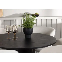 Rundt Spisebordssæt Olivia med stolene Day - Sort og Off White