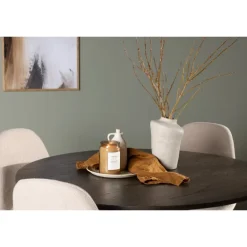 Rundt Spisebordssæt Olivia med stolene Polar - Beige og Mocca