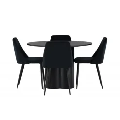 Rundt Spisebordssæt Olivia med stole Night