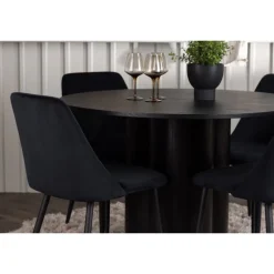 Rundt Spisebordssæt Olivia med stole Night