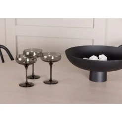 Rundt Spisebordssæt Olivia med stole Dyron - Sort og Hvid