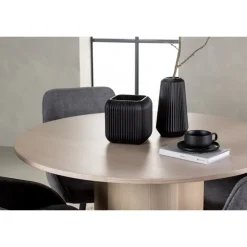 Rundt Spisebordssæt Olivia med stolene Rosie - Grå og Hvid