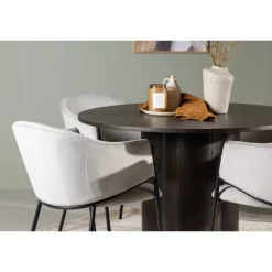 Rundt Spisebordssæt Olivia med stolene Evelina