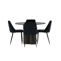 Rundt Spisebordssæt Olivia med stolene Night