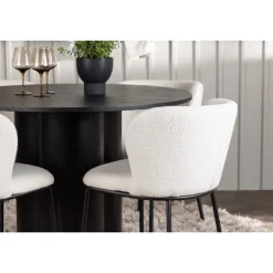 Rundt Spisebordssæt Olivia med stole Edina