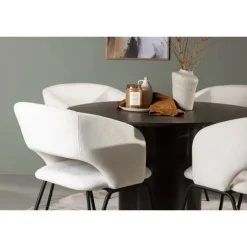 Rundt Spisebordssæt Olivia med stole Day - Mocca og Off White