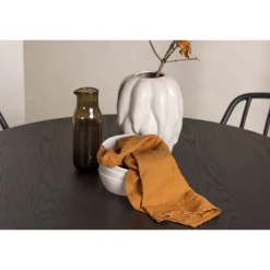 Rundt Spisebordssæt Olivia med stole Dyron - Sort