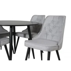 Rundt Spisebordssæt Plaza med Stole Velvet Deluxe