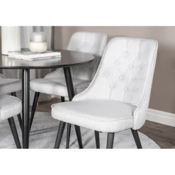 Rundt Spisebordssæt Plaza med Stole Velvet Deluxe