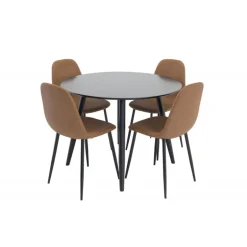 Rundt Spisebordssæt Plaza med stole Polar