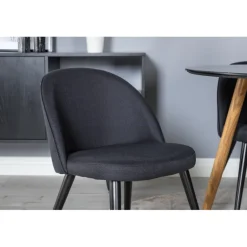 Rundt Spisebordssæt Plaza med stole i fløjl