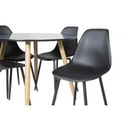 Rundt Spisebordssæt Plaza med stole Polar
