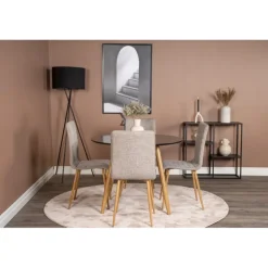 Rundt Spisebordssæt Plaza med stole Windu