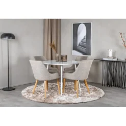 Rundt Spisebordssæt Plaza med stole Plaza