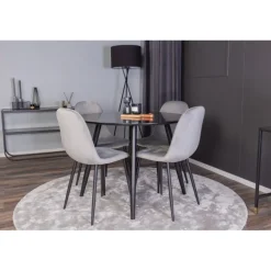 Rundt Spisebordssæt Plaza med stole Polar