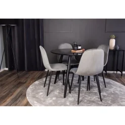 Rundt Spisebordssæt Plaza med stole Polar