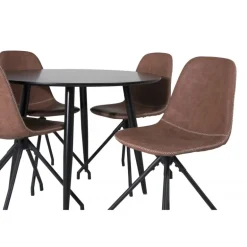Rundt Spisebordssæt Plaza med stole Polar