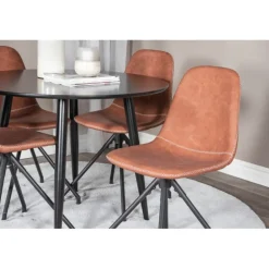 Rundt Spisebordssæt Plaza med stole Polar