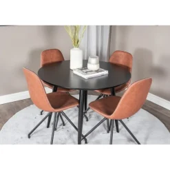 Rundt Spisebordssæt Plaza med stole Polar