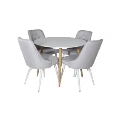 Rundt Spisebordssæt Plaza med stole Velvet Deluxe