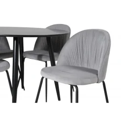 Rundt Spisebordssæt Plaza med stole Wrinkles