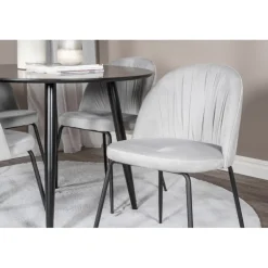 Rundt Spisebordssæt Plaza med stole Wrinkles