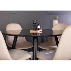 Rundt Spisebordssæt Plaza med stole Polar