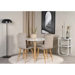 Rundt Spisebordssæt Plaza med stole Windu