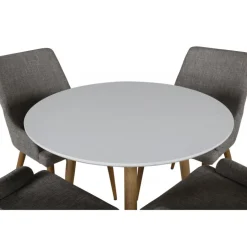 Rundt Spisebordssæt Polar med stole Plaza
