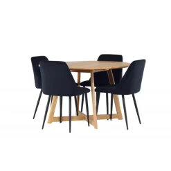 Rundt Spisebordssæt Yadikon med stole Night