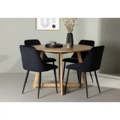 Rundt Spisebordssæt Yadikon med stole Night