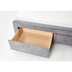 SABRINA velourseng 160x200cm - Grå