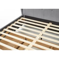 SABRINA velourseng 160x200cm - Grå