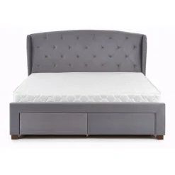 SABRINA velourseng 160x200cm - Grå