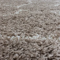 Salsa Rund Shaggy tæppe Skandinavisk - Beige