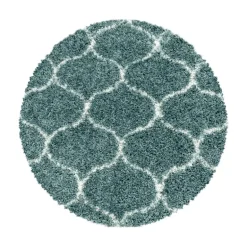 Salsa Rund Shaggy tæppe Skandinavisk - Blå