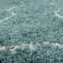 Salsa Rund Shaggy tæppe Skandinavisk - Blå