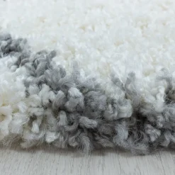 Salsa Rund Shaggy tæppe Skandinavisk - Creme